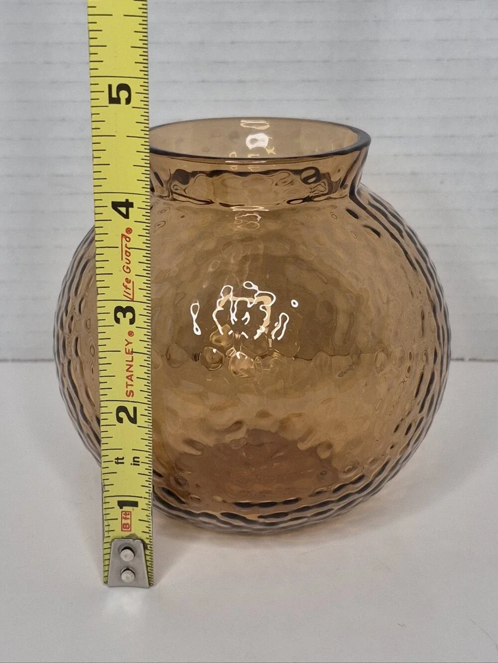 IKEA KONSTFULL Textured Bubble Brown Art Glass Vase NWOT